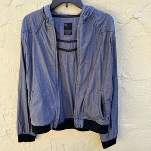 Cotton on zip up lightweight jacket with hood extra large